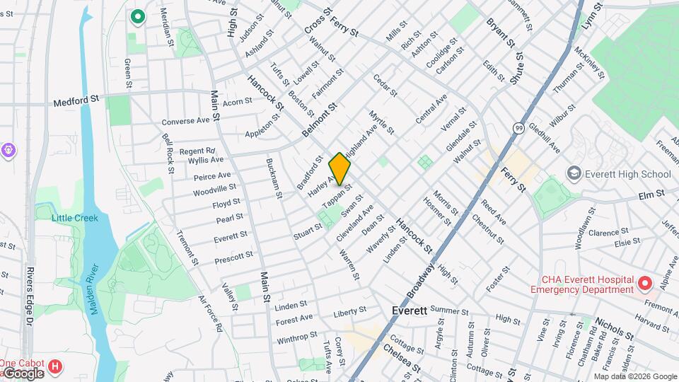 46 Tappan St, Unit 1 Map and Location Details