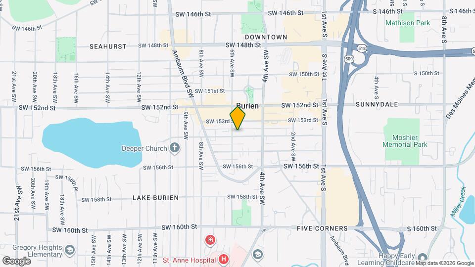 450 SW 154th St Map and Location Details
