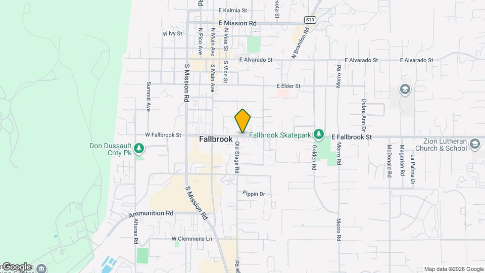 Fallbrook Hillside Terrace Apartments Map and Location Details