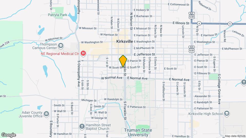 502 S. Franklin St. Apt. B, Unit B Map and Location Details