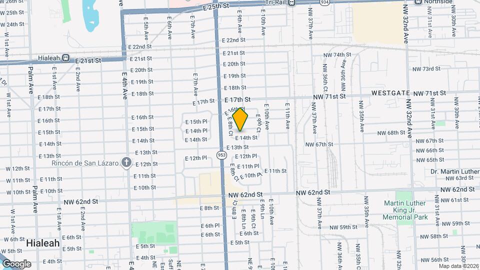 861 E 14th St Map and Location Details