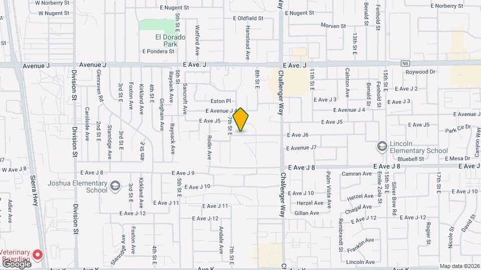 724 E Ave J6 Map and Location Details