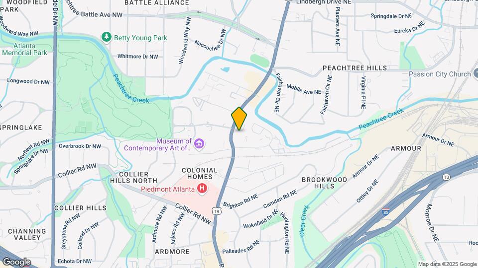 2161 Peachtree Rd NE Map and Location Details