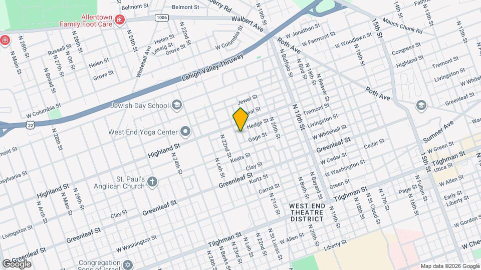 1045 N St Lucas St Map and Location Details