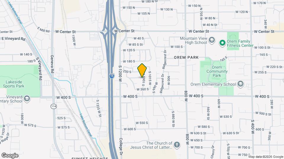 296 S 1065 W St Map and Location Details