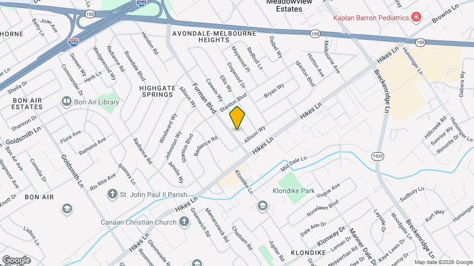 3321 Furman Blvd Map and Location Details