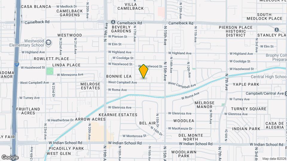 1626 W Campbell Ave Map and Location Details