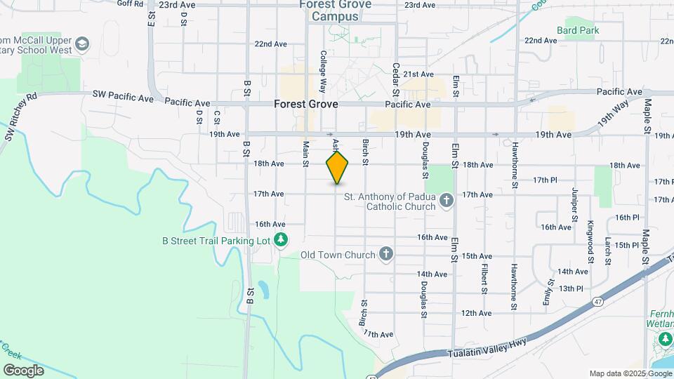 1705 Ash St Map and Location Details