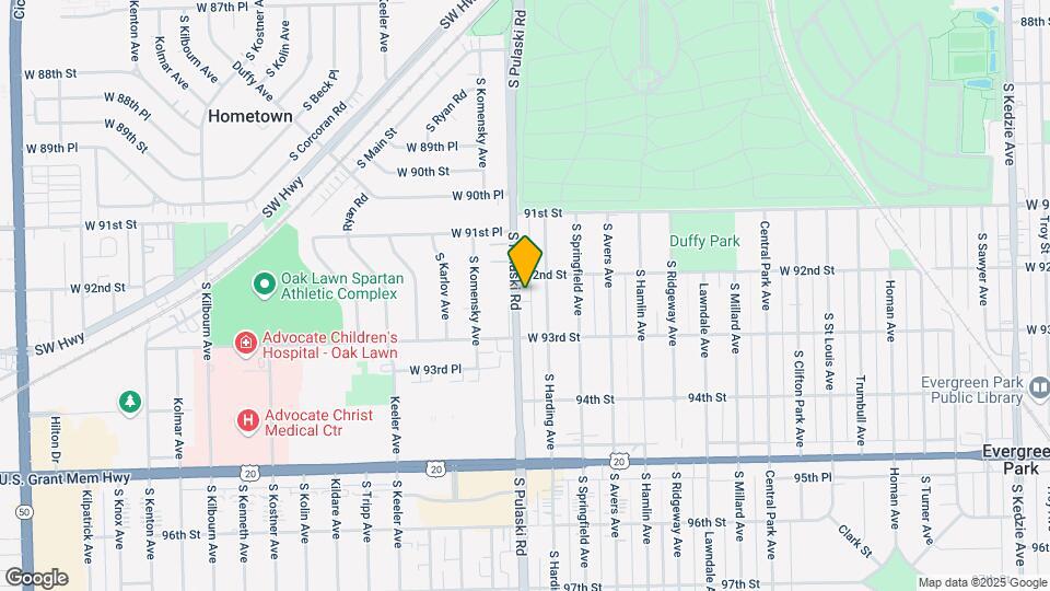 9215 S Pulaski Rd Map and Location Details