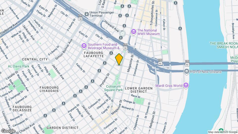 1313 Coliseum St, Unit A Map and Location Details