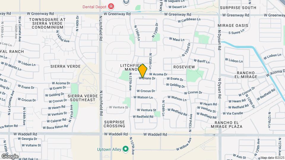 13629 W Evans Dr Mapa y Detalles de la Ubicación
