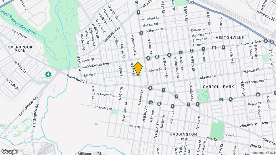 628 Wynnewood Rd, Unit 3rd Floor Map and Location Details