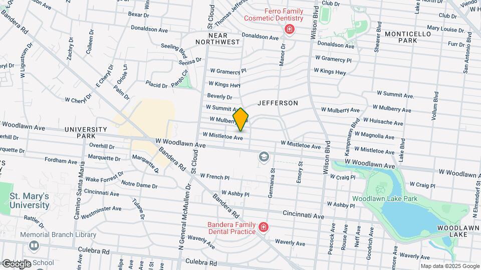 2713 W Mistletoe Ave Map and Location Details