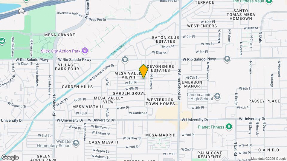 1424 W 6th Pl Map and Location Details