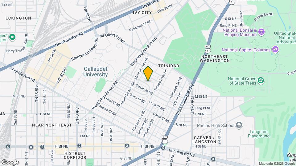 1250 Holbrook Terrace NE Mapa y Detalles de la Ubicación