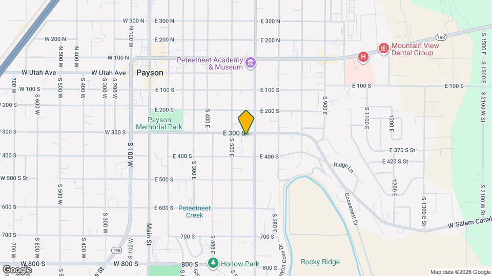 574 E 300 S Mapa y Detalles de la Ubicación