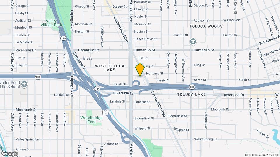 10926 Hortense St Map and Location Details