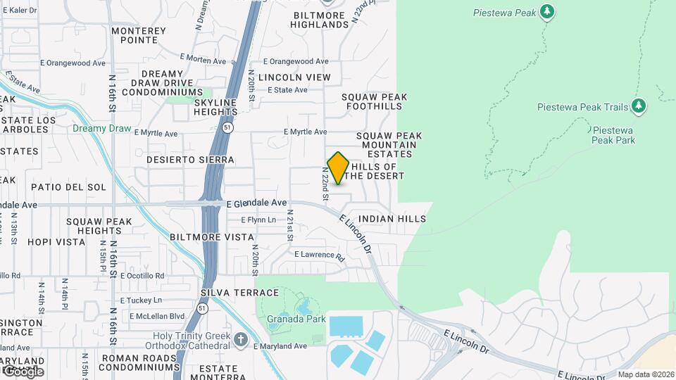 2218 E Cactus Wren Dr Map and Location Details