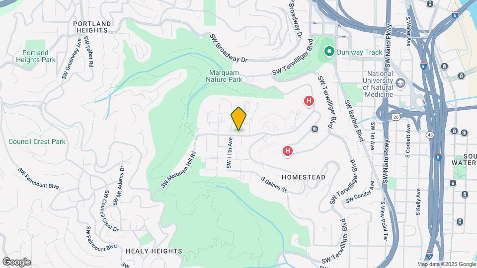 Marquam Hill Apartments Map and Location Details