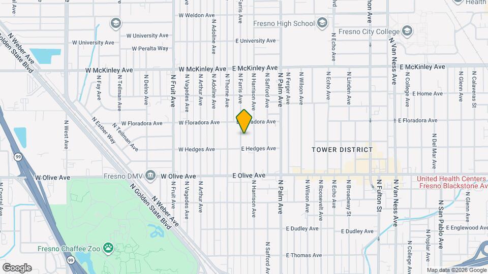 1324 N Farris Ave Map and Location Details