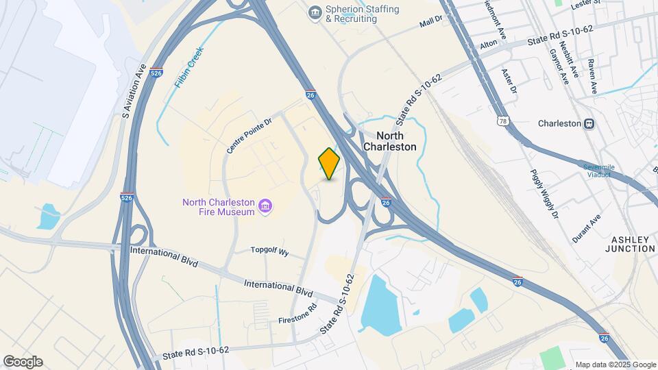 Furnished Studio-Charleston - Airport Map and Location Details