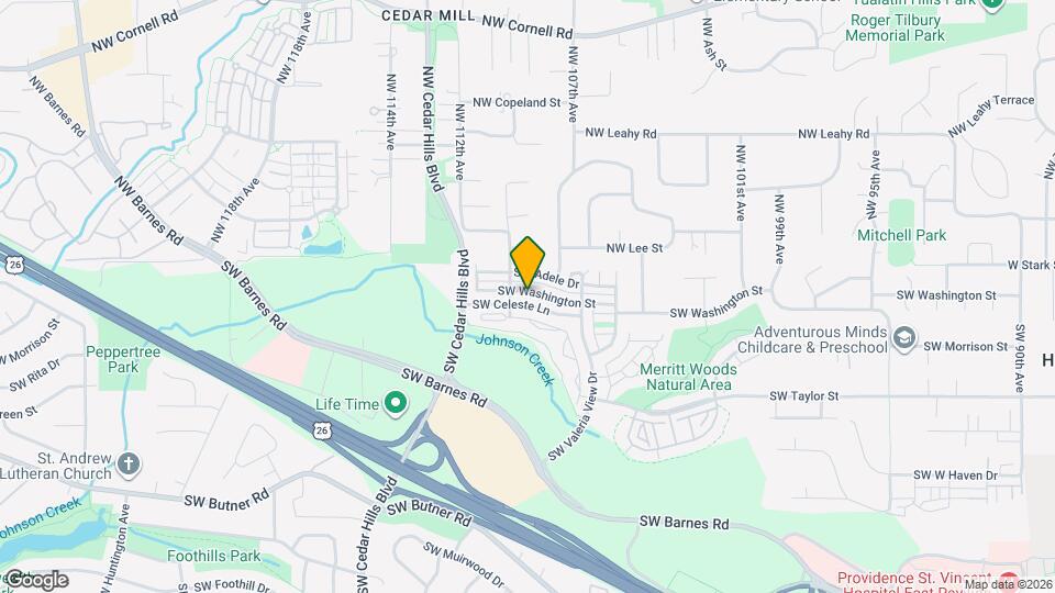 10890 Southwest Washington Street Map and Location Details