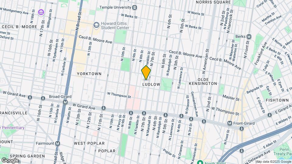 1423 N Franklin St Map and Location Details