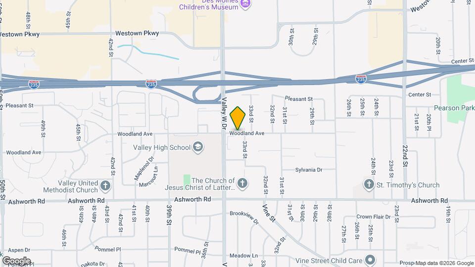 3405 Woodland Ave Map and Location Details
