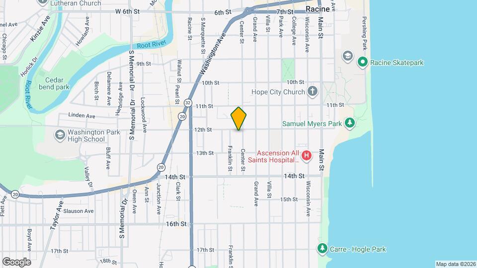 1206 Center St, Unit Upper Map and Location Details