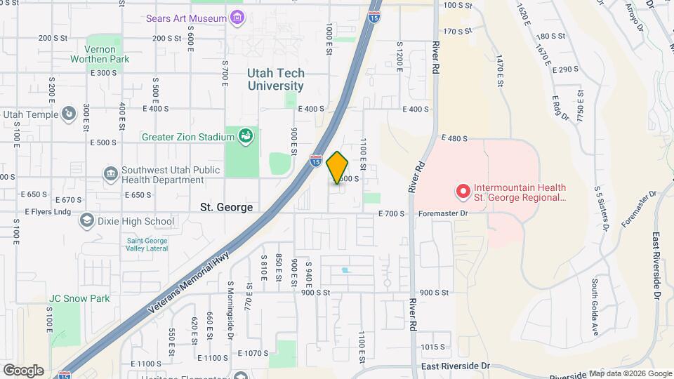 629 S 1000 E Map and Location Details