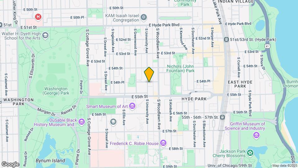 5459-5461 S University Ave Map and Location Details