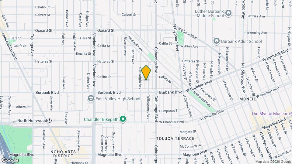 5645 Willowcrest Ave Map and Location Details