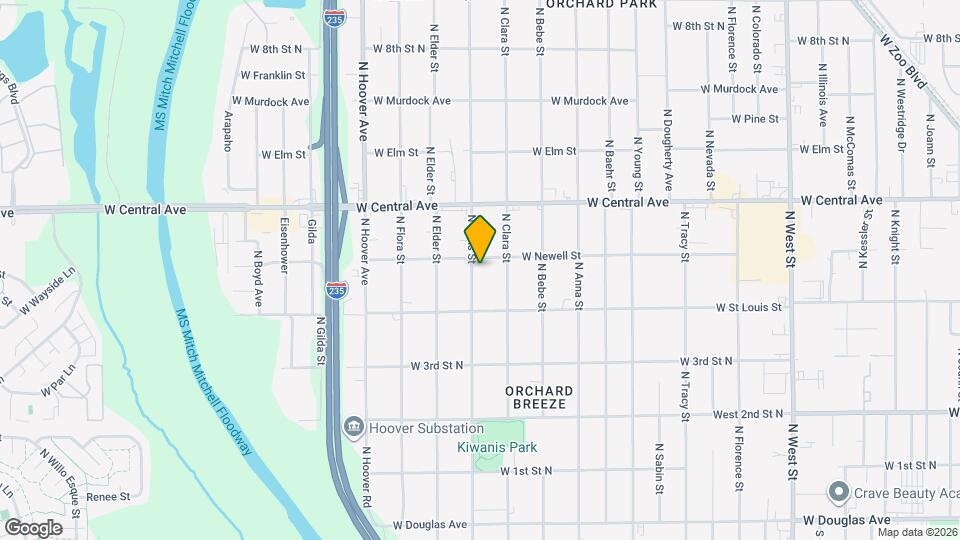 540 N Doris St Map and Location Details