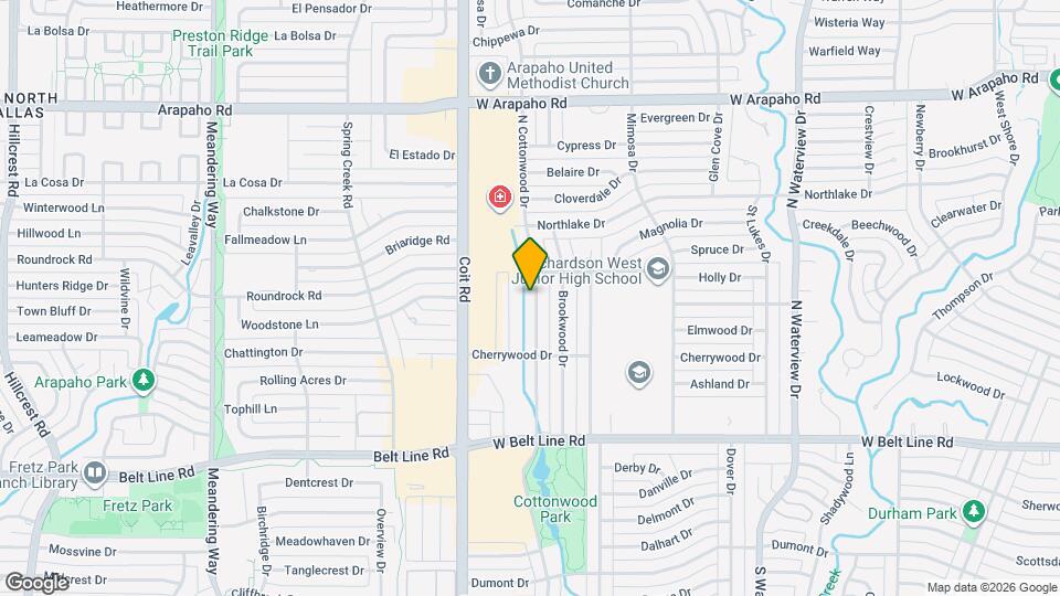 321 N Cottonwood Dr Map and Location Details