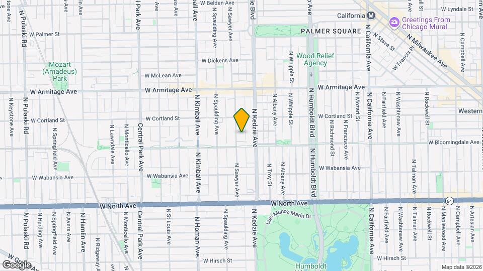 1821 N Sawyer Ave, Unit 2 Mapa y Detalles de la Ubicación