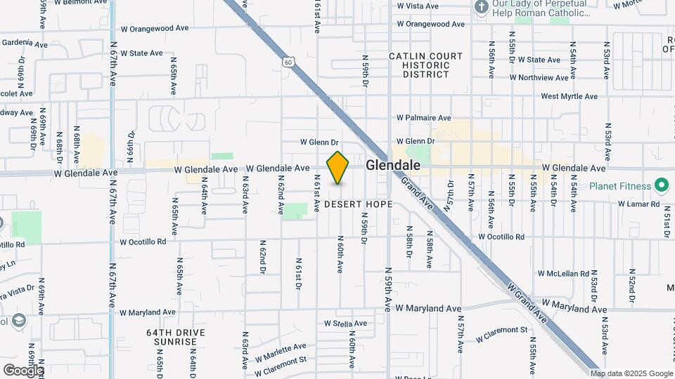 6814 N 60th Ave Mapa y Detalles de la Ubicación