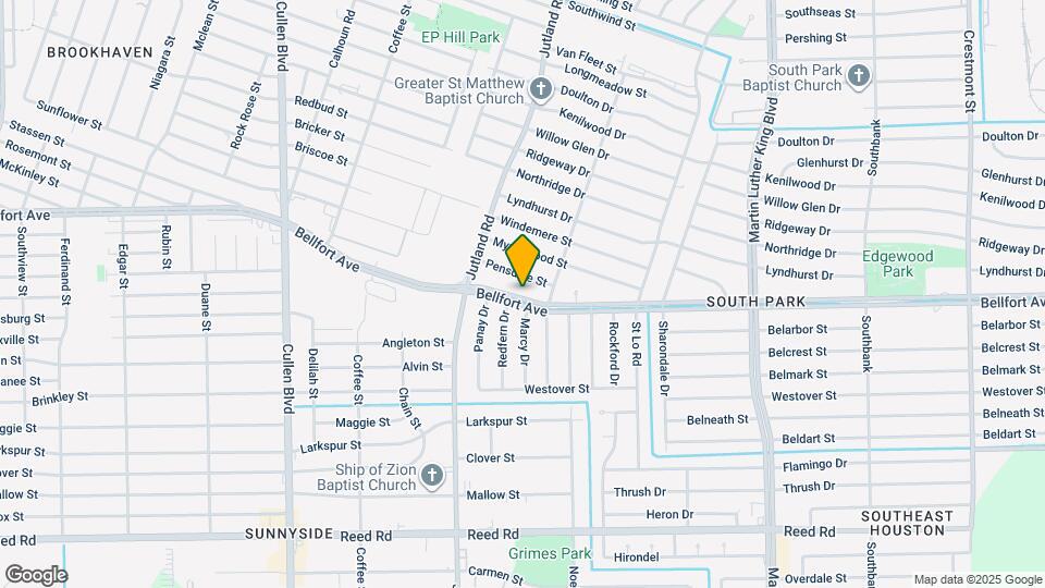 5215 Bellfort Ave Map and Location Details