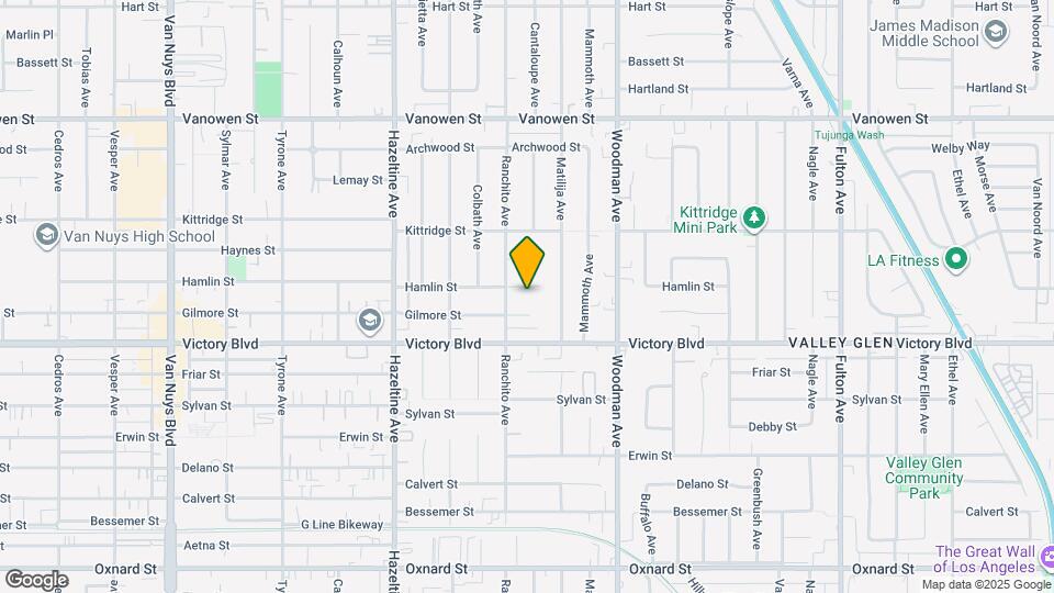 13842 Hamlin St Map and Location Details