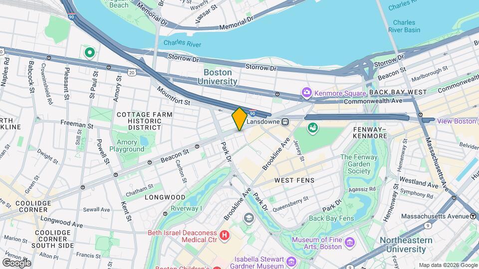 851 Beacon St, Unit 5 Map and Location Details