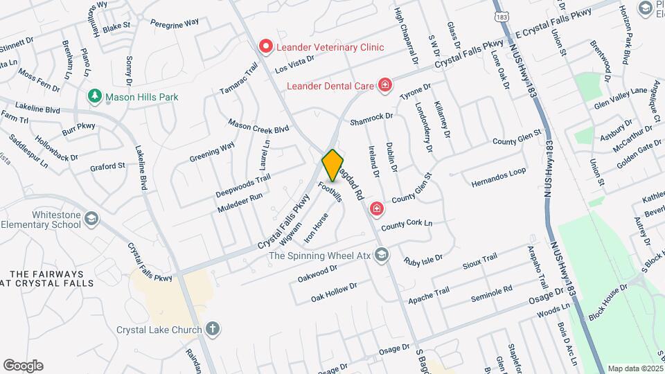 2012 Foothills Map and Location Details