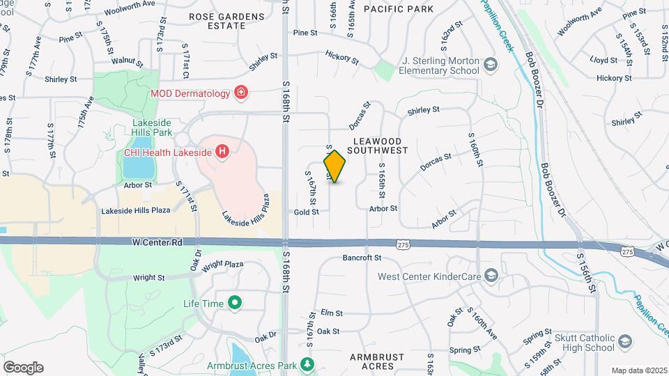 2505 S 166th St Map and Location Details