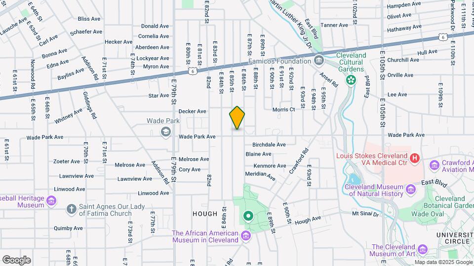 8511 Wade Park Ave Map and Location Details