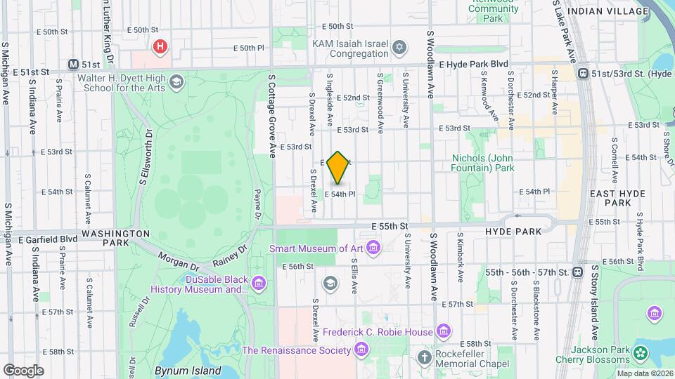 935 E 54th Pl Map and Location Details