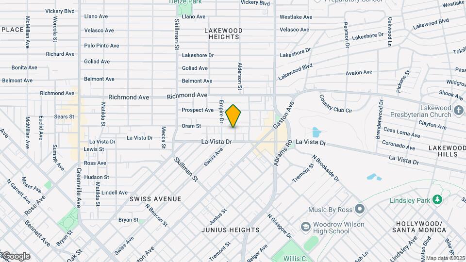 6250 Oram St Map and Location Details