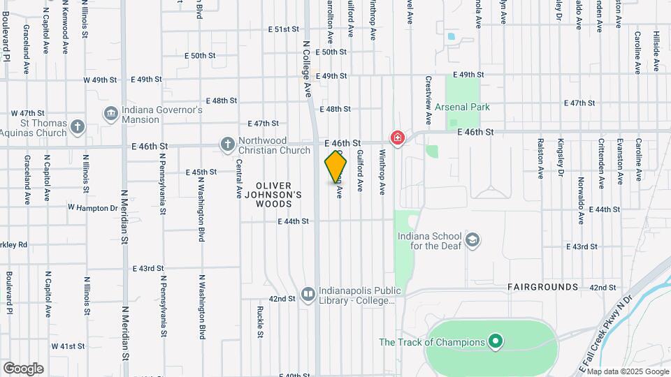 4452 Carrollton Ave Map and Location Details
