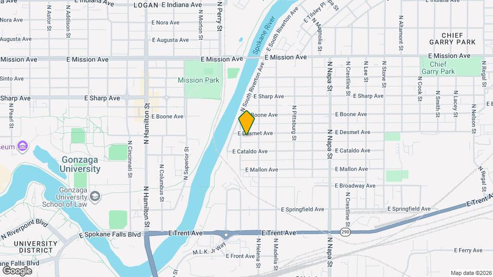 1506 E Desmet Ave Map and Location Details