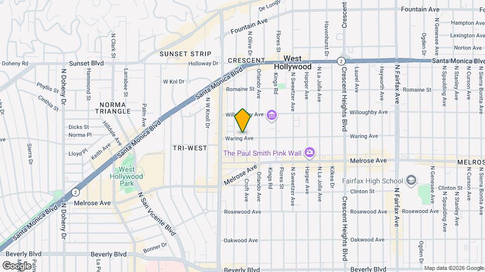 8437 Waring Ave Map and Location Details