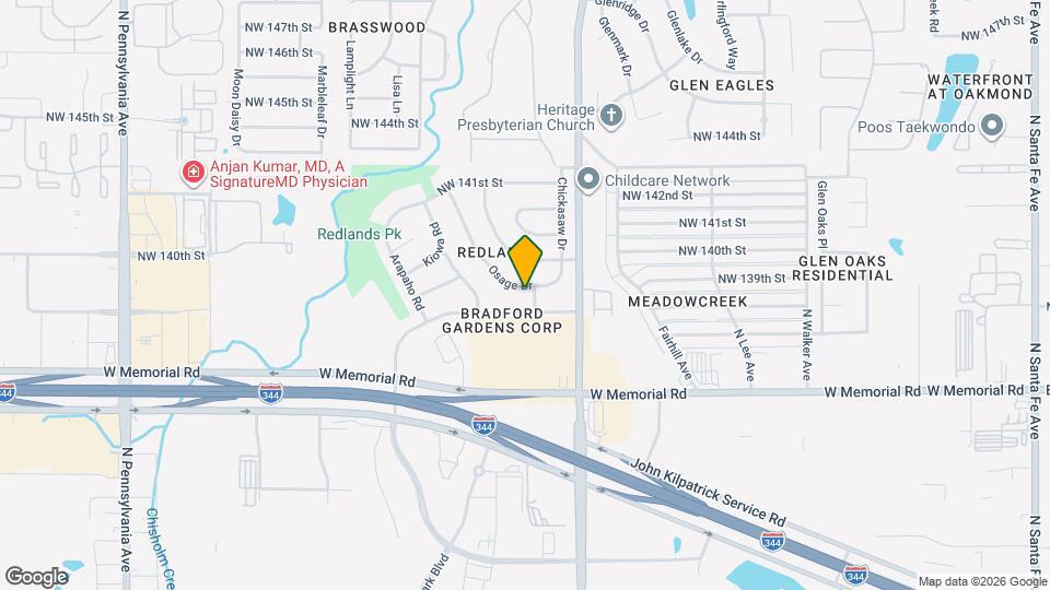 14001 Osage Dr Map and Location Details