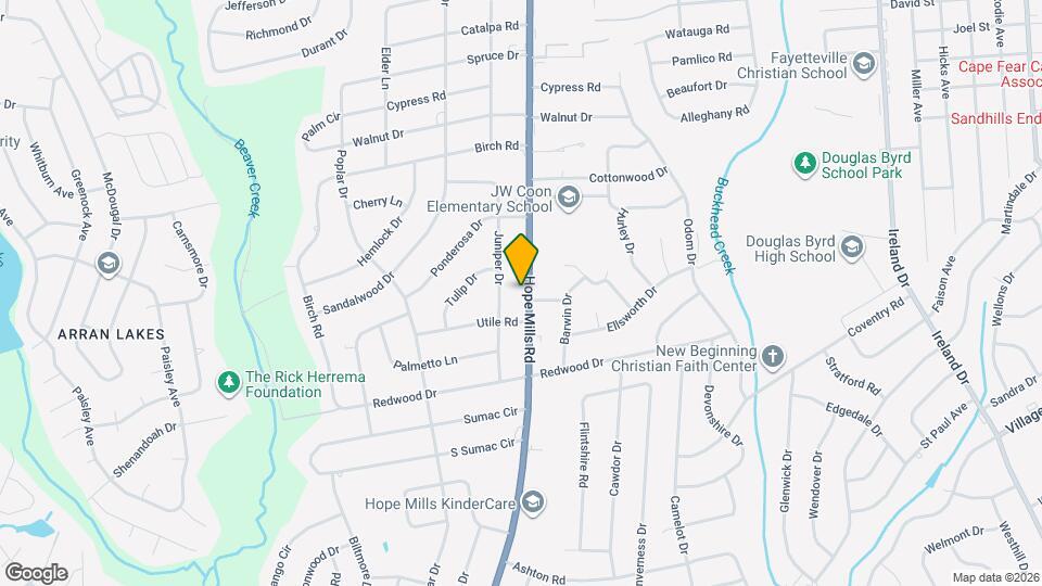 1008 Hope Mills Rd Map and Location Details