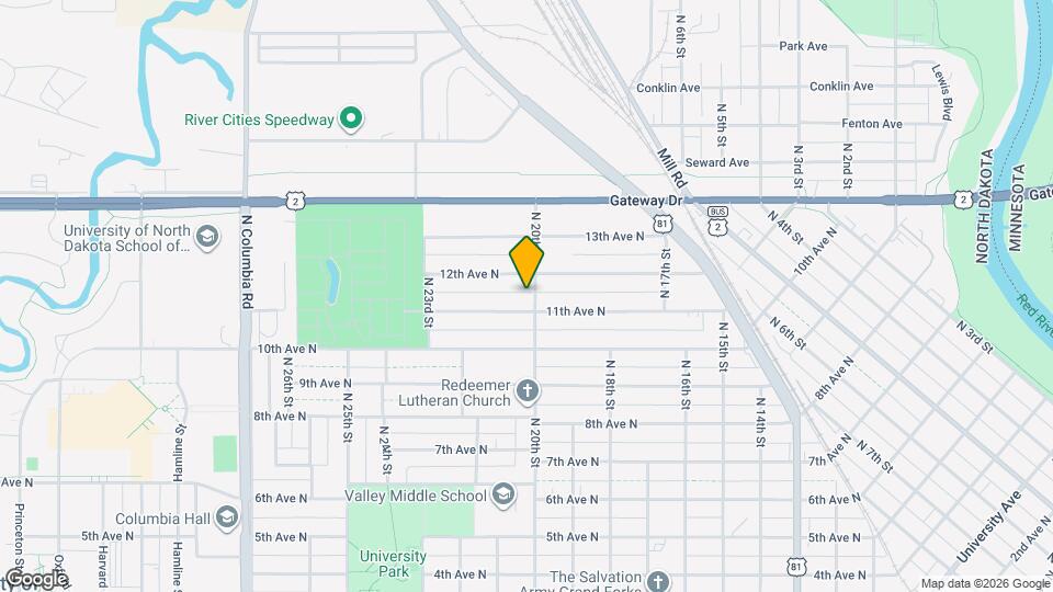 1105 N 20th St Map and Location Details